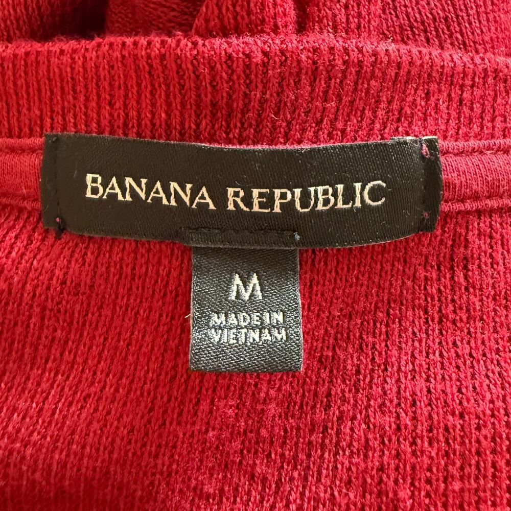Banana Republic Ribbed Knit Midi Dress In Mulled Cranberry Red Size Medium - Picture 13 of 14